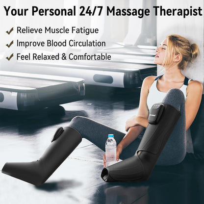 FIT KING Cordless Leg Compression Massager, Foot and Calf Massage Boot