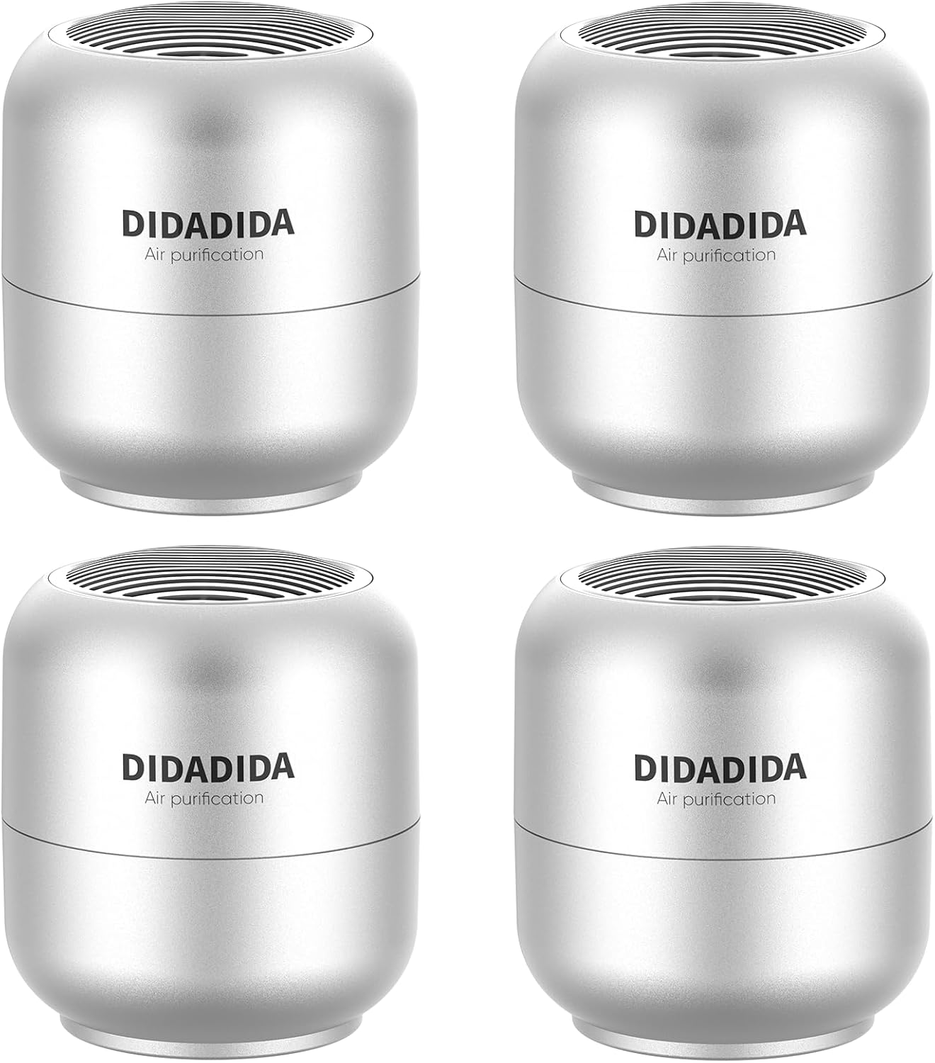 Refrigerator Deodorizer & Air Purifier, 2 Pack | Eliminates 99% Odors, Long-Lasting Activated Charcoal Odor Absorber for Fridge & Home (Silver+Black)
