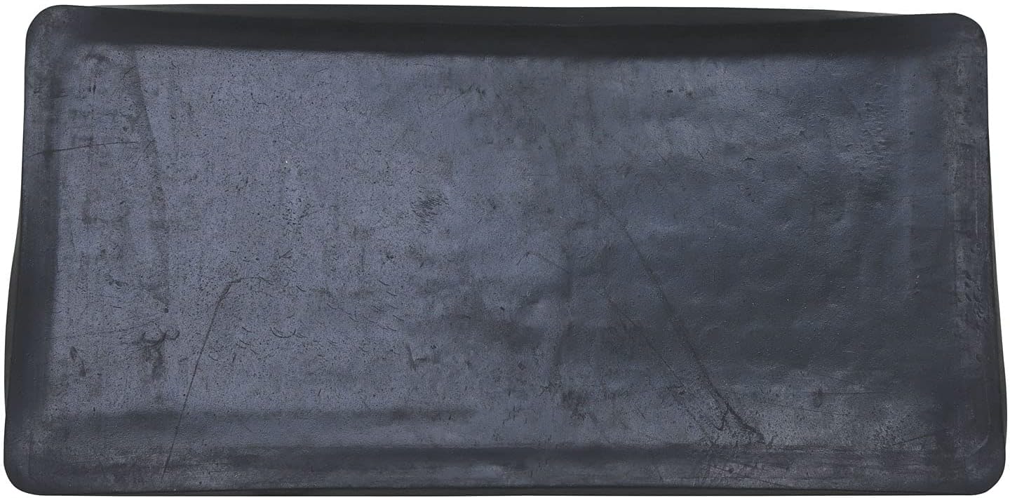Art & Artifact Rubber Boot Tray Wet Shoe Tray for Entryway Indoor Outdoor Snow Boot Mat Extra Large Shoe Tray 32" x 16", Black, Hello Goodbye