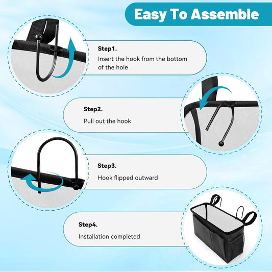 BlissTotes Bedside Caddy, Dorm Storage with Pockets, Bunk Bed Accessories