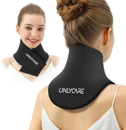 ONLYCARE Neck Ice Pack Wrap Gel - Upgraded Shoulder Ice Packs for Injuries Reusable, Hot and Cold Compress Ice Packs for Neck, Relief of Pain, Office Pressure, Swelling, Sprains
