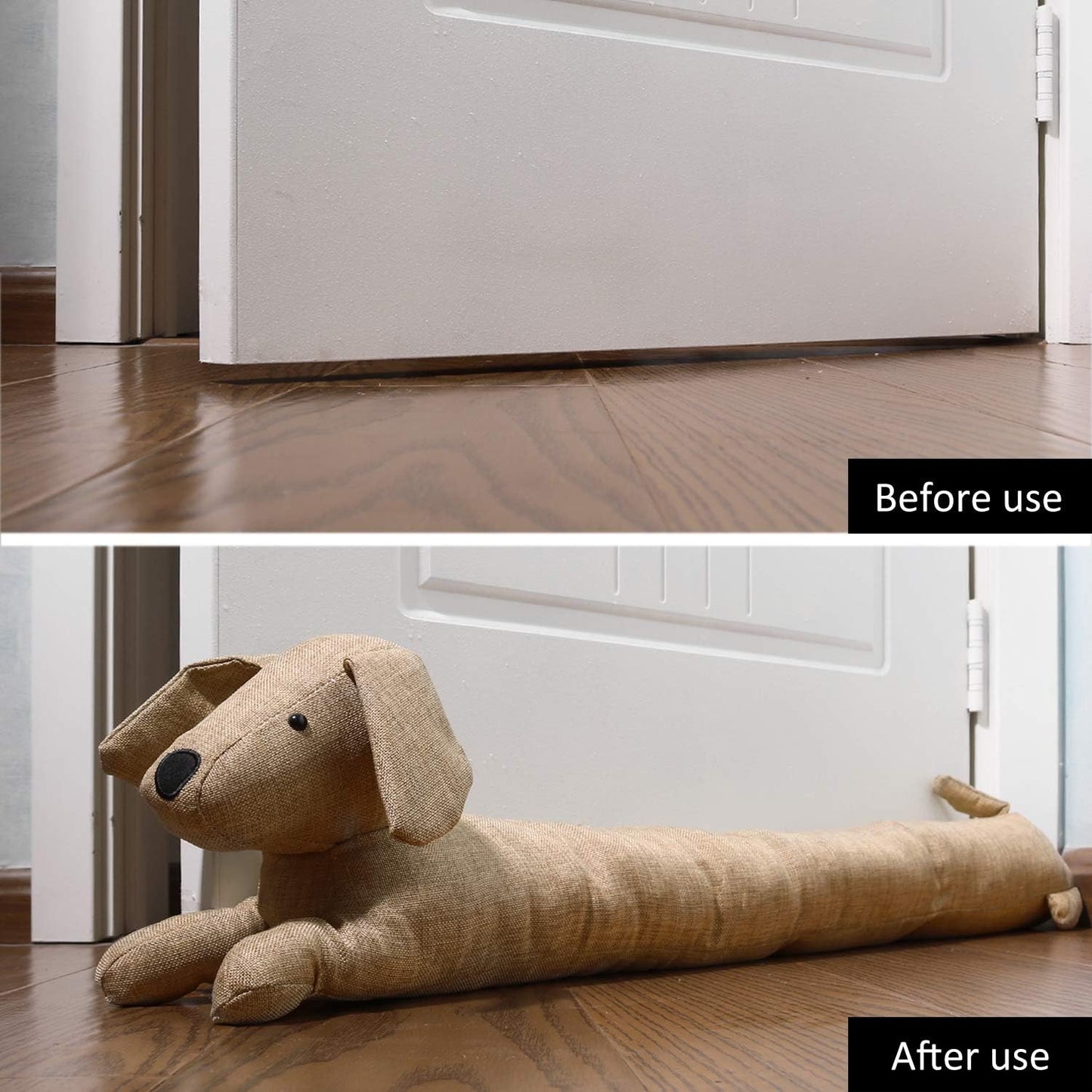 SWISSELITE 36 Inch Under Door Stopper, Decorative Door Noise Blocker | Weighted 3.2 Pounds Animal Air Draft Stopper Soundproof Energy Saver for Door & Window