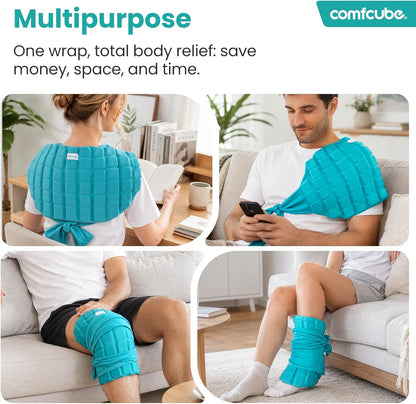 Neck Ice Pack Wrap for Cervical Pain, 2 Hours Long Lasting Cold | Ice Pack for Neck Shoulders Cooling, FSA Eligible, Flexible Cold Pack for Hot Weather, Hot Flashes, Surgery, Swelling