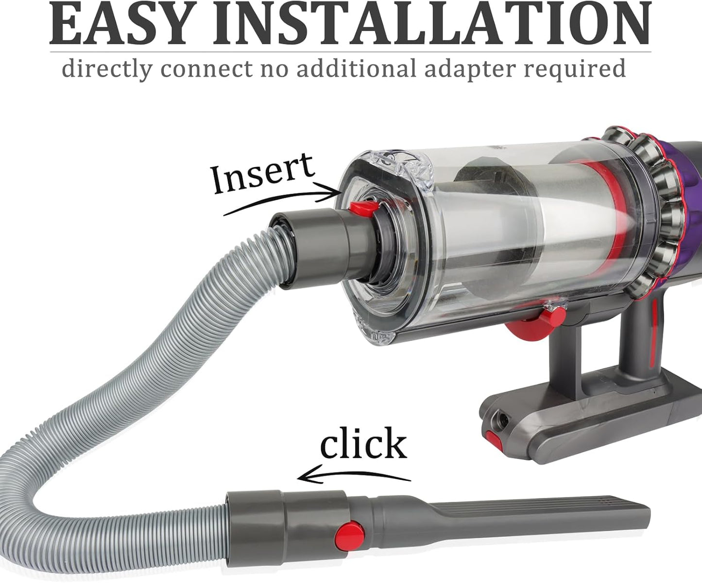 Attachment Kits for Dyson Vacuum Cleaner,Hose,Crevice Tool,Dryer Lint Vac Attachment for Dyson V15 V15s V11 V8 V9 V7 V10 V12 Detect Cyclone Absolute Cordless Handheld Vacuum Cleaner