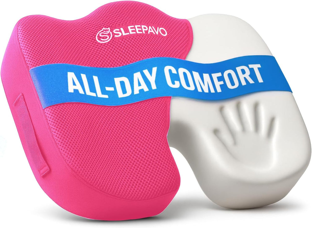 Sleepavo Office Chair Cushion, Seat Cushion for Tailbone Pain Relief Butt