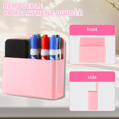 Camelmother 2Pcs Magnetic Dry Erase Marker Holder For Whiteboard Fridge | 2Slots Locker Accessories Teacher Classroom Must Haves Fridge magnets
