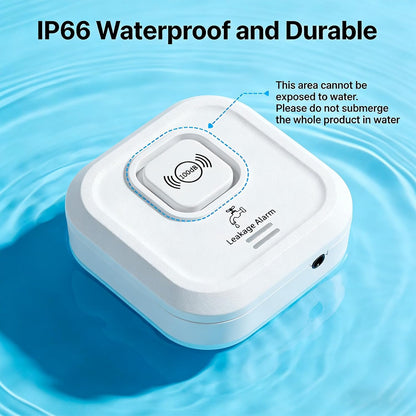 WiFi Water Leak Detectors 100dB Smart Water Sensor Alarm with 3.22 ft Sensor Cable Triple Detection Mode, with App Remote Monitor, Wireless Tank Level Monitor for Basement, Kitchen, Bathroom (3pack)