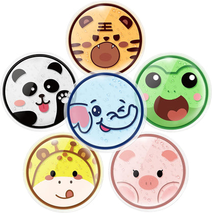 Small Ice Packs, 6 Pcs, Reusable Mini Gel Cold Packs for Injuries, Hot Cold Compress for Kid's Boo Boos, Headaches, Wisdom Teeth, Breastfeeding, Pain Relief, Fever, Mosquito Bite, First Aid 3" X 4.5"