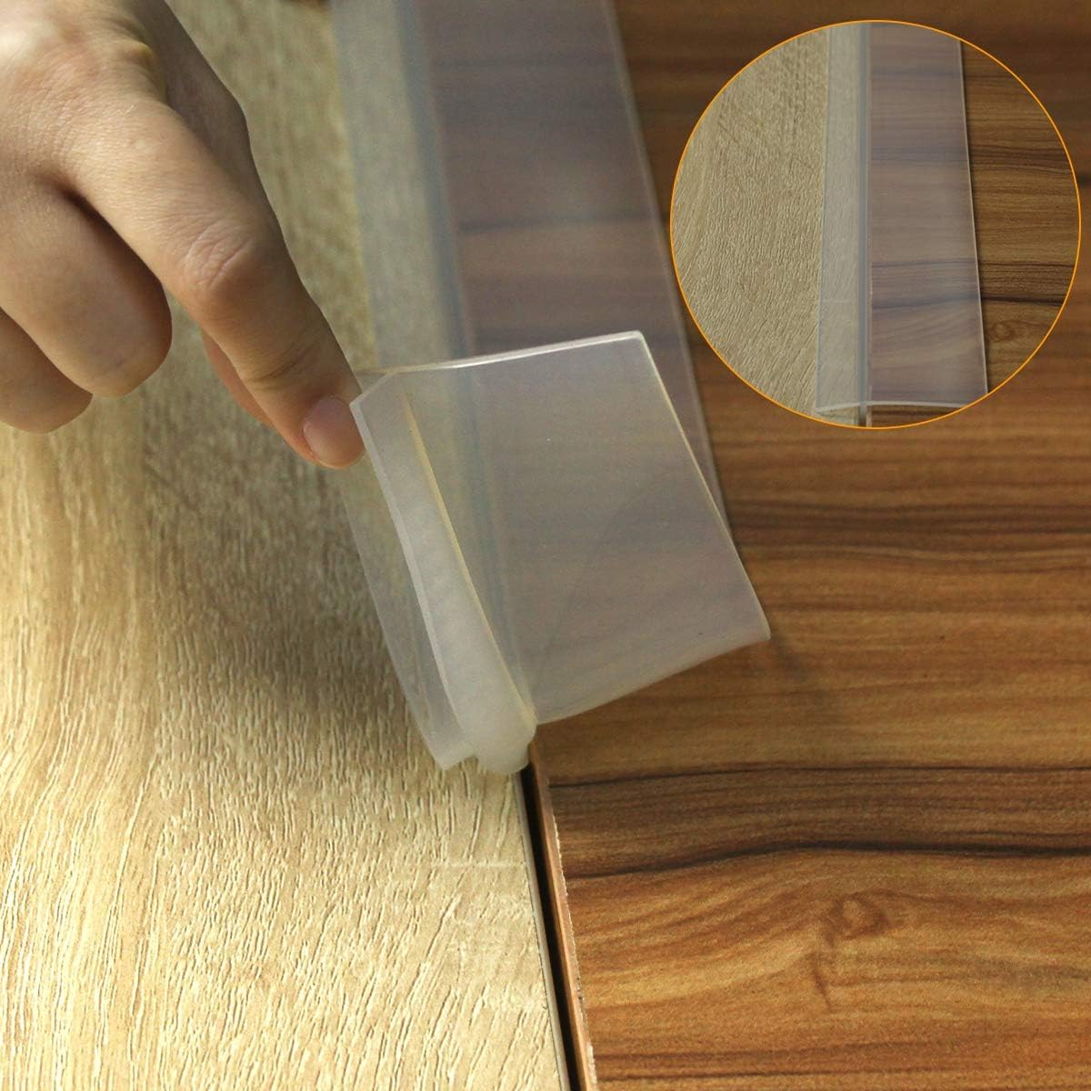 Silicone Gap Covers, (2 PCS) Silicone Stove Gap(21 Inches, Semi Clear) | Filler Stopper Kitchen Stove Gap Covers - Flexible Stoves Counter Gap Cover, Food Grade