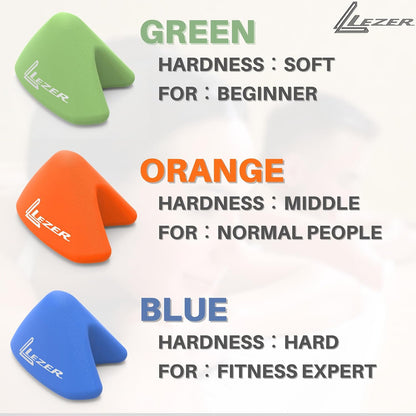 LEZER Trigger Massage Point, Manual Massage Ball, Muscle Knots Relief Tool, Myofascial Release, Physical Therapy, Deep Tissue Back Massage, Plantar Fasciitis, 2.9 in x 2.1 in (Green)