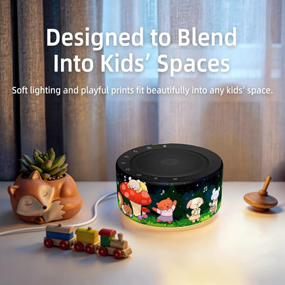 Kipcush White Noise Machine for Baby & Adults, 30 Soothing Sounds, Sleep Sound Machine with 8 Color Night Light, Memory Function, White Noise for Sleeping, Nursery, Office, Travel & Relaxation