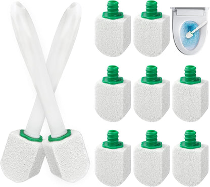 AUAUY 6 Pack Pumice Stone with Handle, Toilet Bowl Pumice Stone for Cleaning, Hard Water Toilet Ring Remover, 1 Handle + 6 Pumice Stones for Cleaning Toilets, Bathtubs, Grills, Kitchen Sink