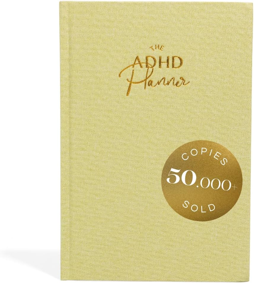 The ADHD Planner for Adults - Undated Daily & Weekly ADHD Journal for Disorganized People, 90 Days - Habit Tracker, Record Emotions & Mood - Academic Goals - Structure & Focus for Adults Brains