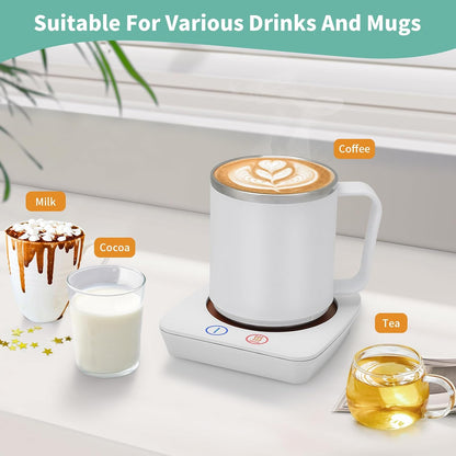 VOBAGA Coffee Mug Warmer, 4 Hours Auto Shut Off Cup Warmer for Office Home Desk with 3 Temperature Settings, Electric Beverage Warmer for Cocoa,Tea, Milk, Soup, for Coffee Gifts, Sky Blue (No Cup)