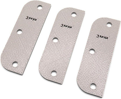 Door Hinge Shims (Set of 3) Hinge Spacer for Interior and Exterior Door Alignment - for 3.5", 4" and 4.5" Standard Hinges (3mm Thick, White, 3.5-inch)