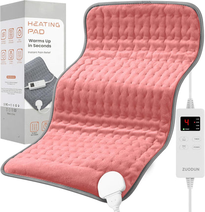 Heating Pad for Back, Neck, and Shoulder Pain Relief, Electric Heat Pad with 6 Heat Levels, Moist Heat Option, Auto Shut-Off, Birthday Christmas Gift for Women Men Mom Dad Grandma, Gift for her