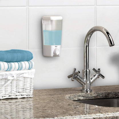 Better Living Products 72350 Clear Choice 3-Chamber Shower Dispenser, White