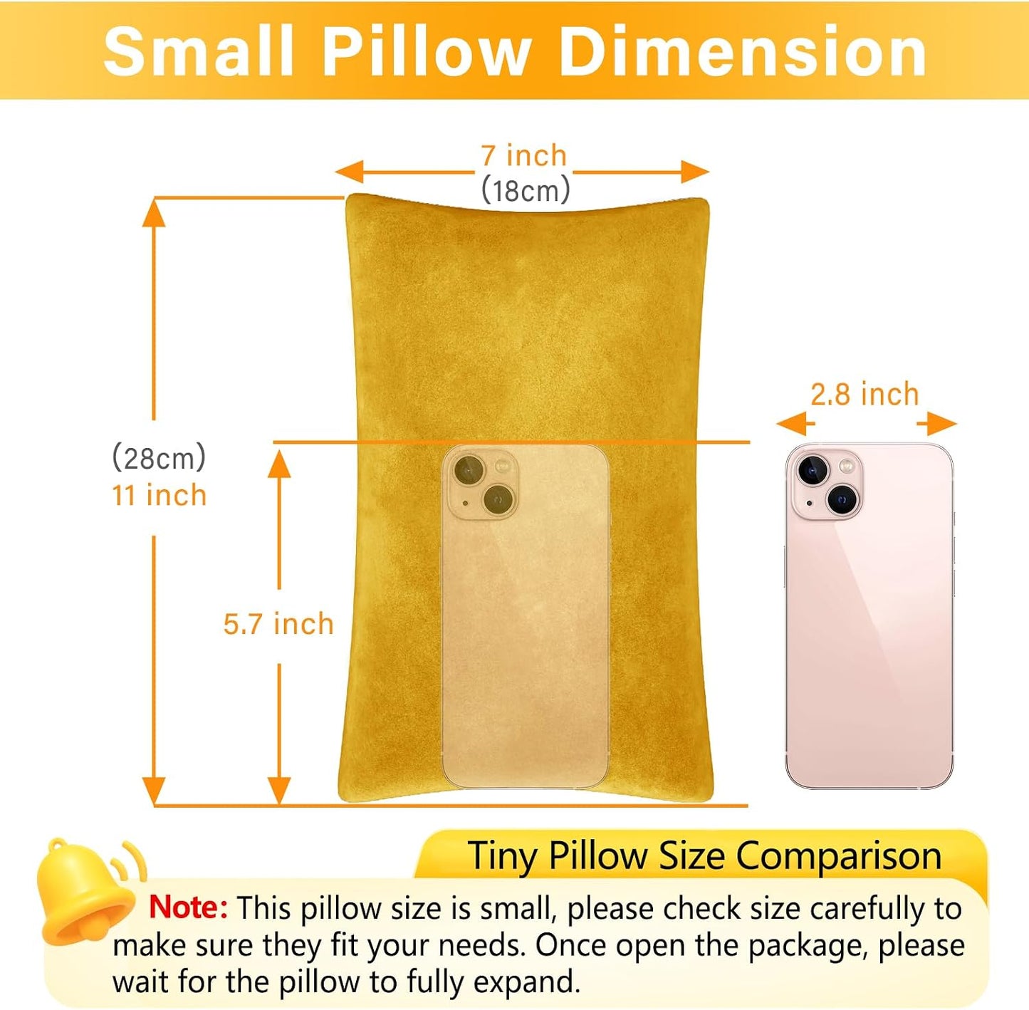 1 MIDDLE ONE 2 Pack Small Pillow, Memory Foam Mini Pillow 11 X 7 Inches for Travel, Sleeping, Nap and Neck, Knee, Lumbar Support, Tiny Cushion for Pet, Dogs (Grey)