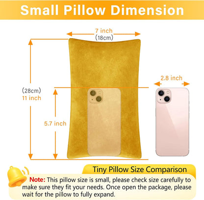 1 MIDDLE ONE 2 Pack Small Pillow, Memory Foam Mini Pillow 11 X 7 Inches for Travel, Sleeping, Nap and Neck, Knee, Lumbar Support, Tiny Cushion for Pet, Dogs (Grey)