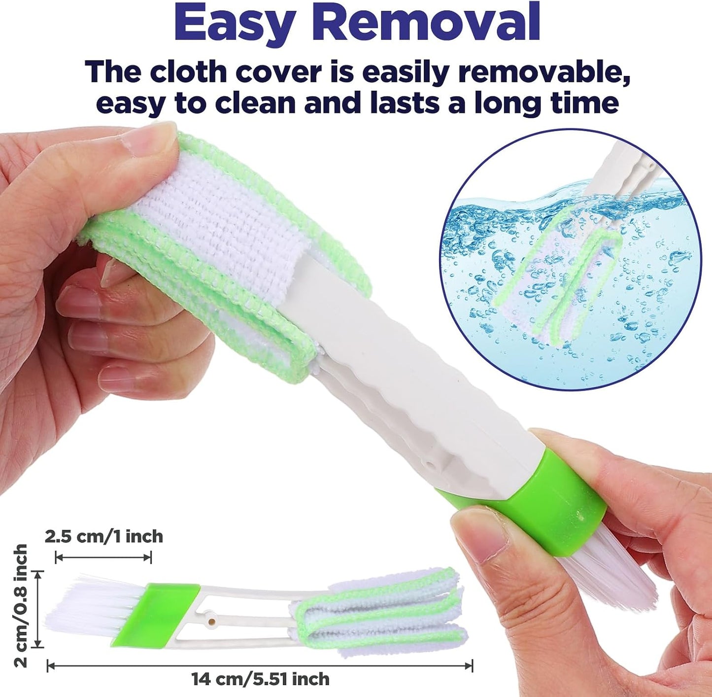 4 Pcs Blind Cleaner Tool 7 Finger Microfiber Window Blind Duster | for Cleaning, Washable, Mini Blinds Cleaner Duster Tool, for Cleaning Blinds, Ventilation Vents, Fans, and Air Conditioner
