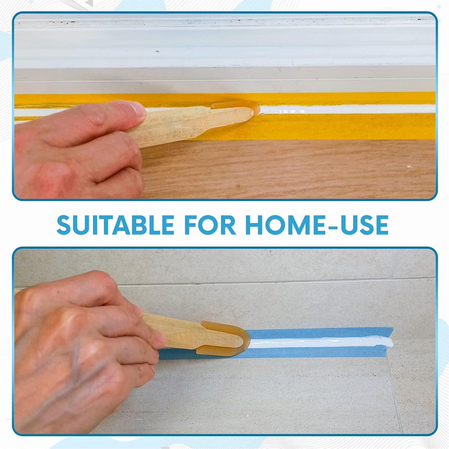 JMIBASIC Grout Caulk Finishing Tool - Multi Size 4 Pieces Set - Smooth Grout Sealant Silicone Caulking Tool - Rubber Spatula Spreader - Grout Sealer Applicator - Ergonomic Handle Grip_ABS (1.1 Inch)