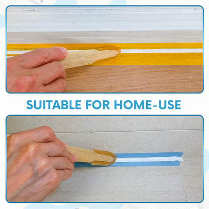 JMIBASIC Grout Caulk Finishing Tool - Multi Size 4 Pieces Set - Smooth Grout Sealant Silicone Caulking Tool - Rubber Spatula Spreader - Grout Sealer Applicator - Ergonomic Handle Grip_ABS (1.1 Inch)