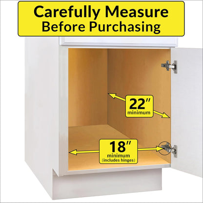 LYNK PROFESSIONAL® Pull Out Cabinet Organizer, Kitchen Slide Out Drawer | 14W x 21D chrome rollout shelf creates easy-access storage for cookware, pantry items and kitchen essentials inside cabinets