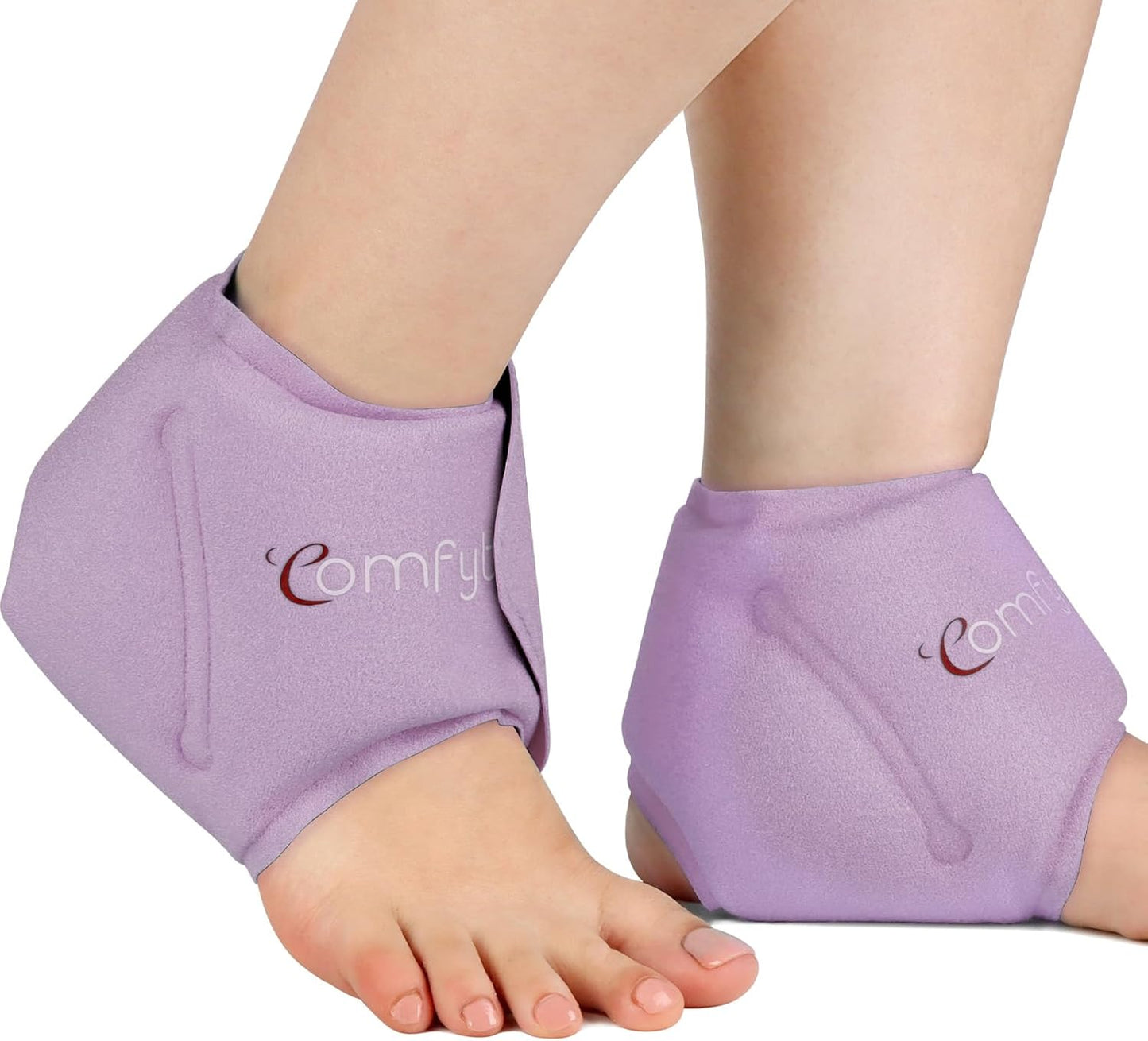 Comfytemp Ankle Ice Pack Wrap for Plantar Fasciitis, Swelling, Foot Pain Relief, FSA Eligible HSA, Gel Packs for Injuries Reusable, Hot Cold Compress for Achilles Tendonitis, Sprained Ankles, 2 Packs