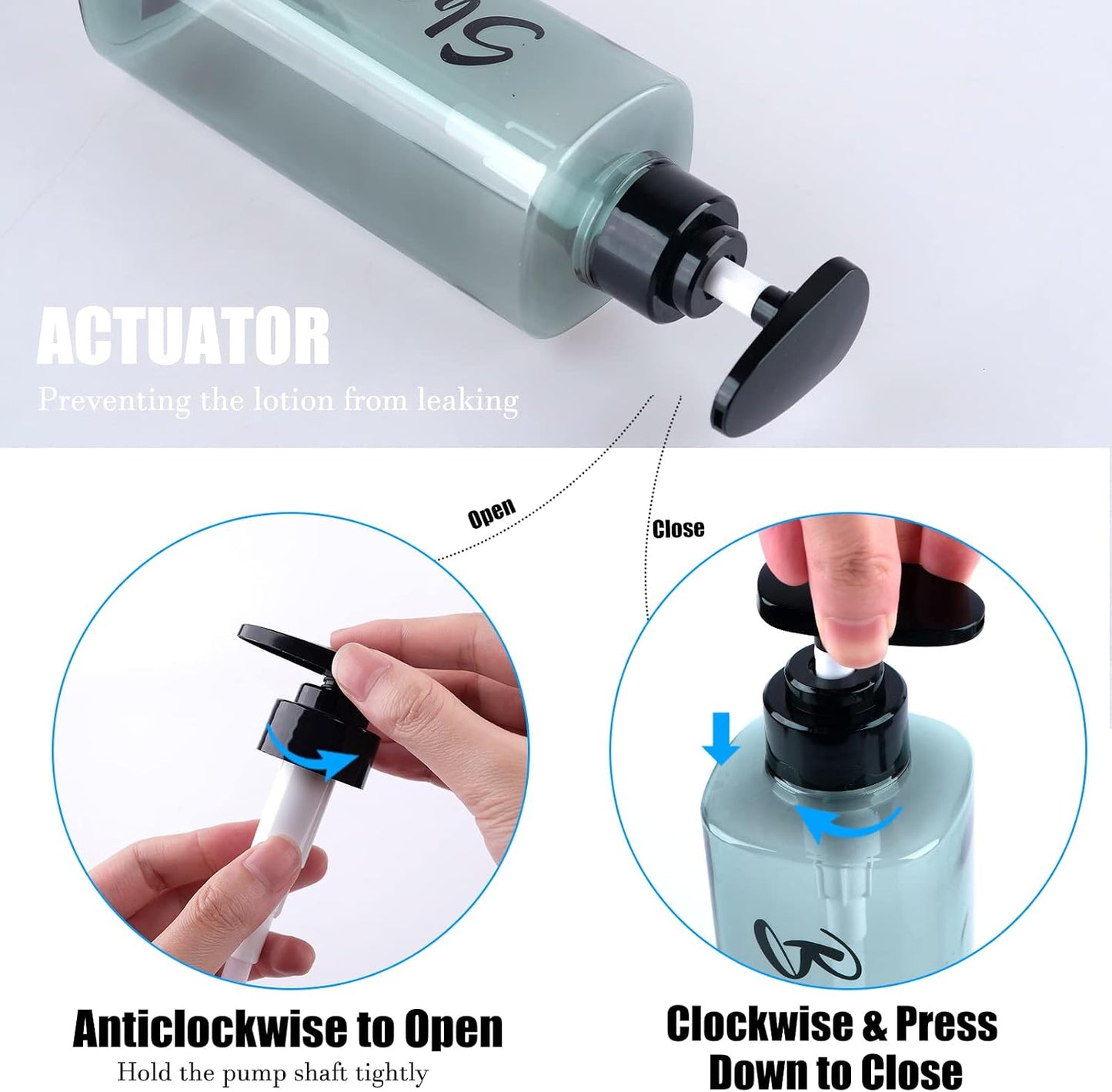 AUMIO 16.9oz Shampoo Dispenser for Shower Wall 3 Chamber, Drill Free Shampoo and Conditioner Dispenser with 6 Waterproof Labels, Wall Mounted Shower Soap Dispenser Shampoo Bottles for Home Bathroom