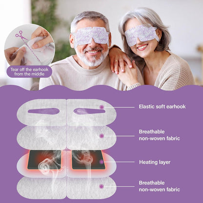 Steam Eye Mask,Warm Eye Compress for Dry Eyes Sleep Mask,Hot Auto Heated Eye Masks Relaxing Items for Women Moist Heat for Eyes Soothing Eye Fatigue,Disposable EyeMask for SPA Essentials