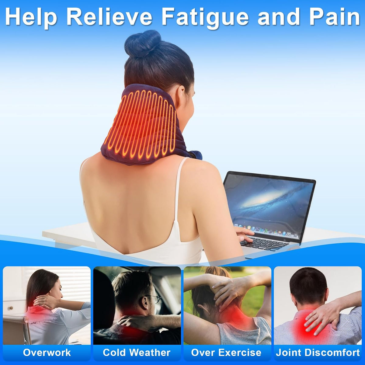 Feet Warmers, 5000mAh Rechargeable Foot &Ankle Heating Pad for Circulation