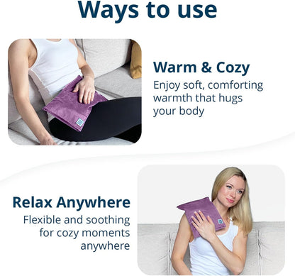 Microwave Heating Pad - Moist Heat Warm Compress for Back, Neck and Cramps