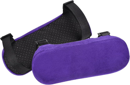 PATIKIL Office Chair Arm Pads, 2 pcs Office Chair Arm Cover Soft Office Chair Armrest Pads Memory Foam Cotton Removable Washable for Desk Computer Gaming, Purple Blue