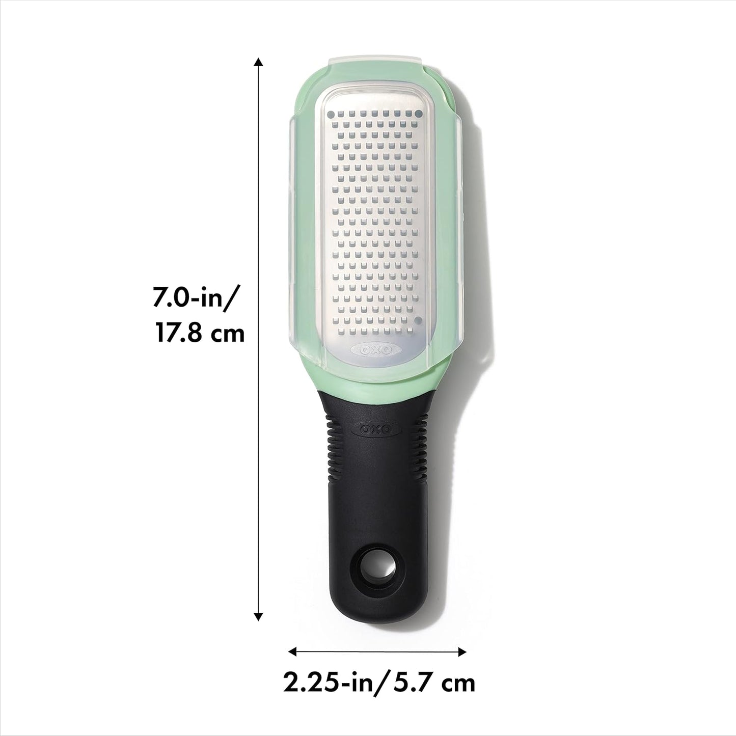 OXO Good Grips Etched Coarse Grater with Handle, Orange | Coarse Kitchen Grater, Sharp Etched Teeth, Non-Slip Handle, Hard Cheese, Vegetables, Chocolate, Easy Grip