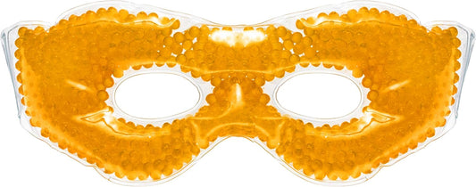 Eye See Gel Eye Mask, Orange - Cold Compress Ice Pack with Gel Beads - Microwave Safe for Heat Therapy - Great for Puffy Eyes, Dark Circles, Dry Eyes, Soothing Headaches