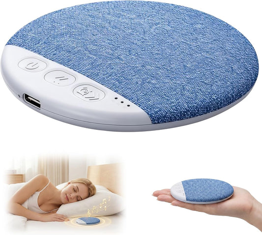 Bluetooth Pillow Speaker for Sleeping, Ultra-Thin Bluetooth Sleep Aid Speaker, Mini Portable Under Pillow Speaker with White Noise Timer Wireless Sleep Aid for Deep Sleep (Pink)