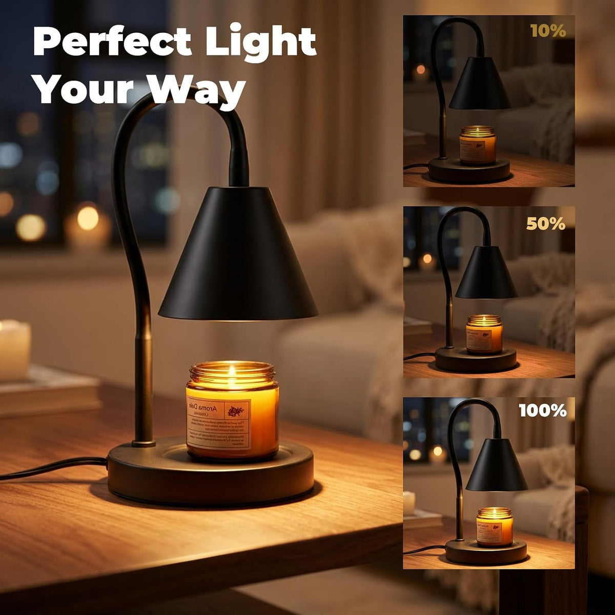 LALISU Candle Warmer Lamp with Timer Electric Candles Light Birthday Gifts
