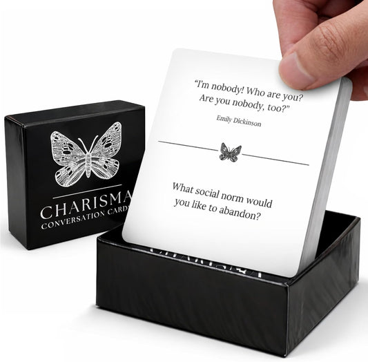 Conversation Starter Cards – 54 Question Cards for Couples, Family Game Night & Date Night | Icebreaker Deck for Meaningful Talks | Fun Gift