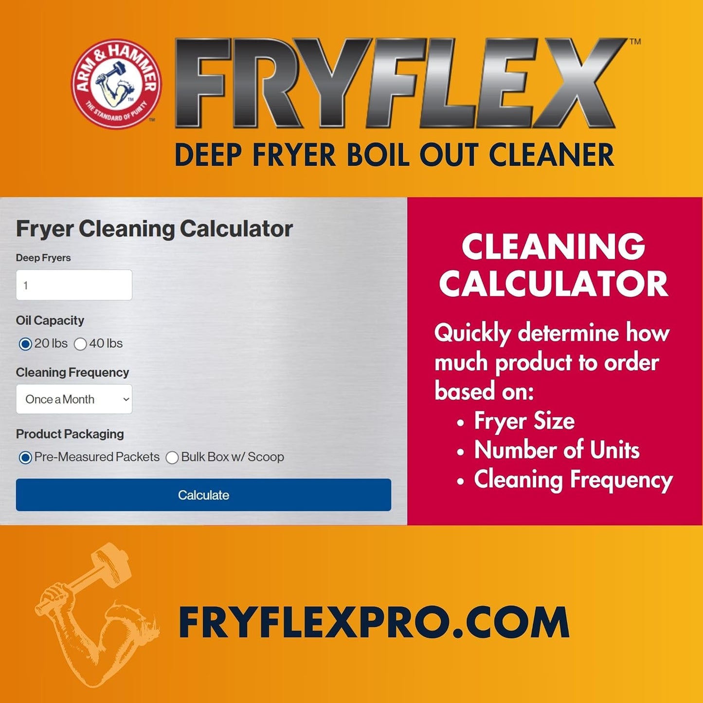 Arm & Hammer Fryflex Deep Fryer Boil Out Cleaner - 36 ct. (5 oz.)