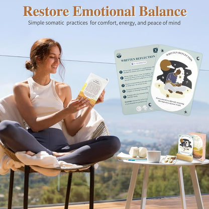 Somatic Therapy Exercise Cards for Women-60 Mindfulness Cards for Stress Reduction and Emotional Balance– Unique Motivational Gift for Yoga Instructors, Teachers & Yoga (somatic Therapy Cards)