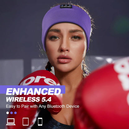 LC-dolida Sleep Headphones Headband Bluetooth 5.4, Sports Headband Earphones Wireless with Speaker Microphone USB C for Women Sleeping Gift Workout Jogging Yoga Insomnia Travel Meditation, Butterfly