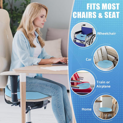 BlissTrends Donut Pillow Seat Cushion, Memory Foam Lifting Cushions(Black) | Donut Chair Cushions for Postpartum Pregnancy & Hemorrhoids,Tailbone Pain Relief Cushion for Office&Home Chairs
