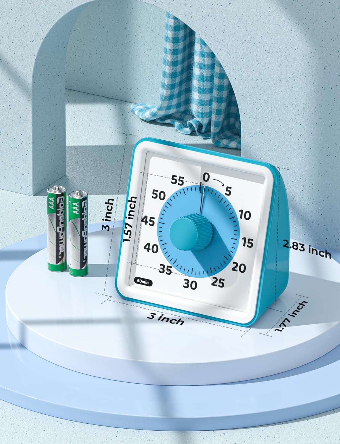 LIORQUE Visual Timer for Kids, 60 Minute Countdown Timer, Green