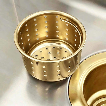 GZILA Kitchen Sink Drain Basket Only, 3-inch Basket for Kitchen Sink Strainer Replacement, Deep Cup Strainers with Handle, SUS 304 Stainless Steel