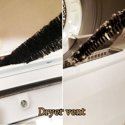 2-Pack Dryer Vent Cleaner Kit, Long Flexible Lint Remover Brush for Dryer Vent & Refrigerator Coils, Crevice Cleaning Tool for Fire Prevention
