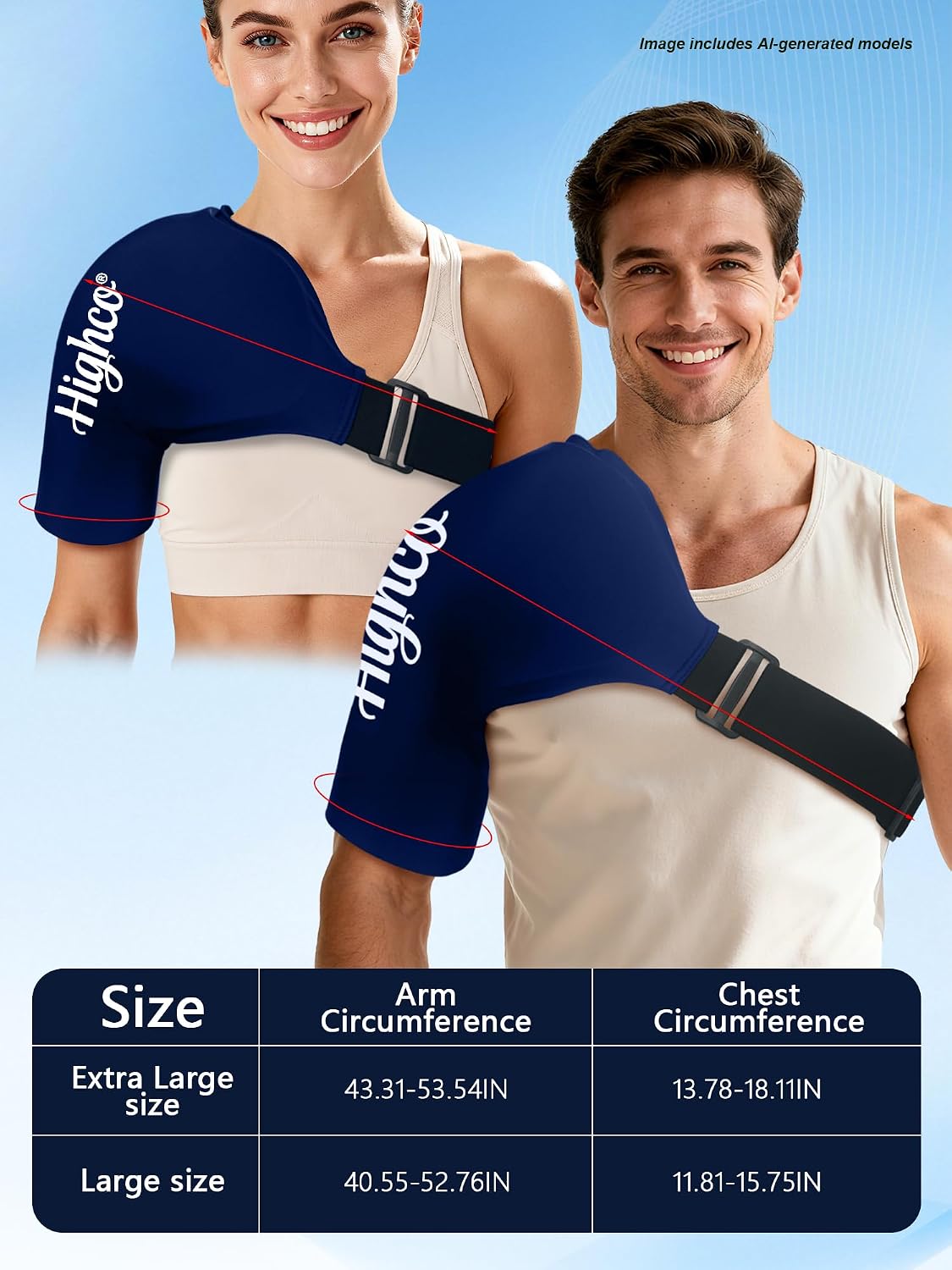 Shoulder Ice Pack Wrap for Rotator Cuff and Arm,Reusable Compression Cold Brace for Pain Relief & Muscle Relaxation,Tendonitis,Swelling,Discomfort After Surgery,Hot &Cold Therapy Ice Pack for Shoulder (Large-Black)