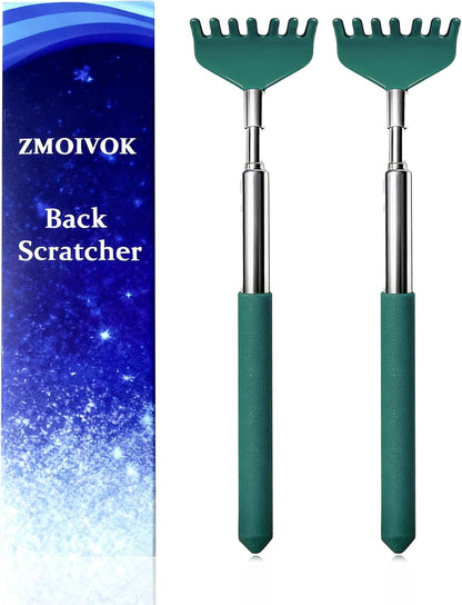 2 Pack Back scratchers Set,Stainless Steel Back Scratcher Extendable
