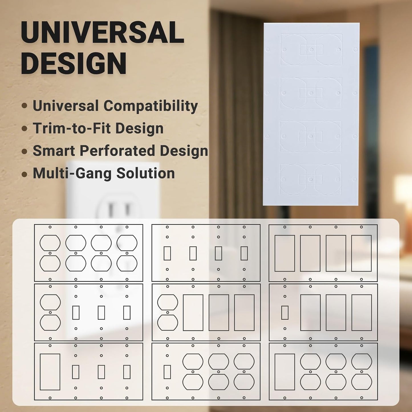 CARGEN Outlet Insulation Foam Pads Wall Draft Sealers 3mm EVA 30PCS Single | High-density flexible buffer requires no manual cutting; punch out unwanted sections for a custom fit