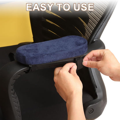 uxcell Memory Foam Chair Armrest Pads,2 Pair Office Chair Arm Cover(Black)