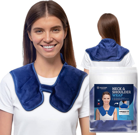 Doctor's Choice Neck & Shoulder Wrap, Hot & Cold Therapy, Flexible Gel Pack